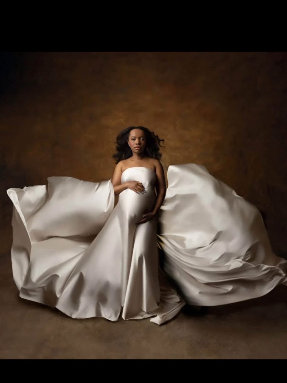 Elegant Strapless Satin Fabric in Ivory